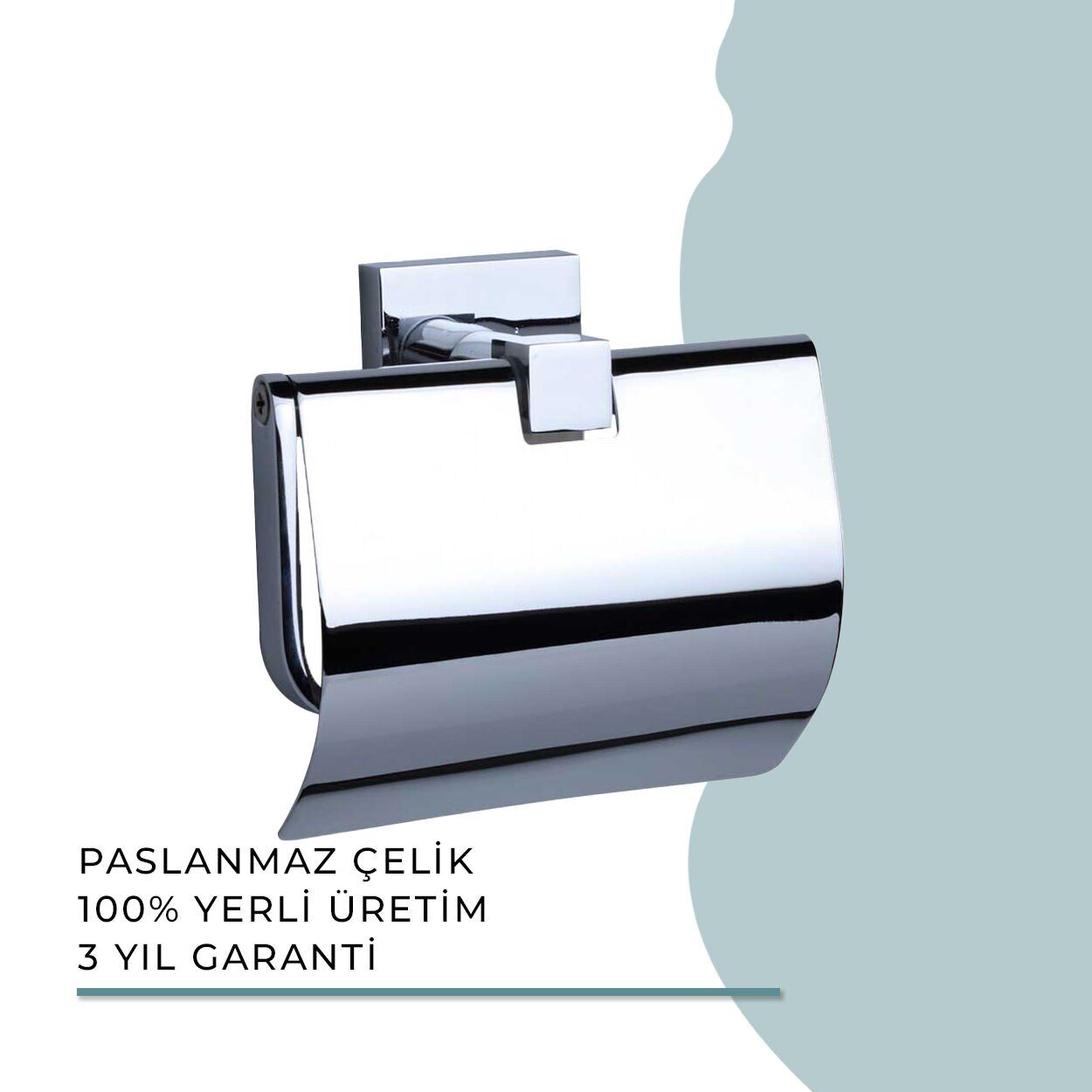 İGK YAPI - Duxxa Fenice Kapaklı Tuvalet Kağıtlığı Krom (A.1908)