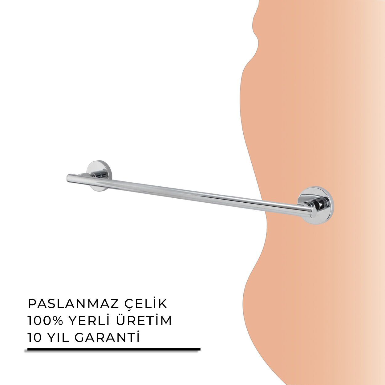 İGK YAPI - Çelik Banyo Flora Uzun Havluluk 50cm (FL10-006)