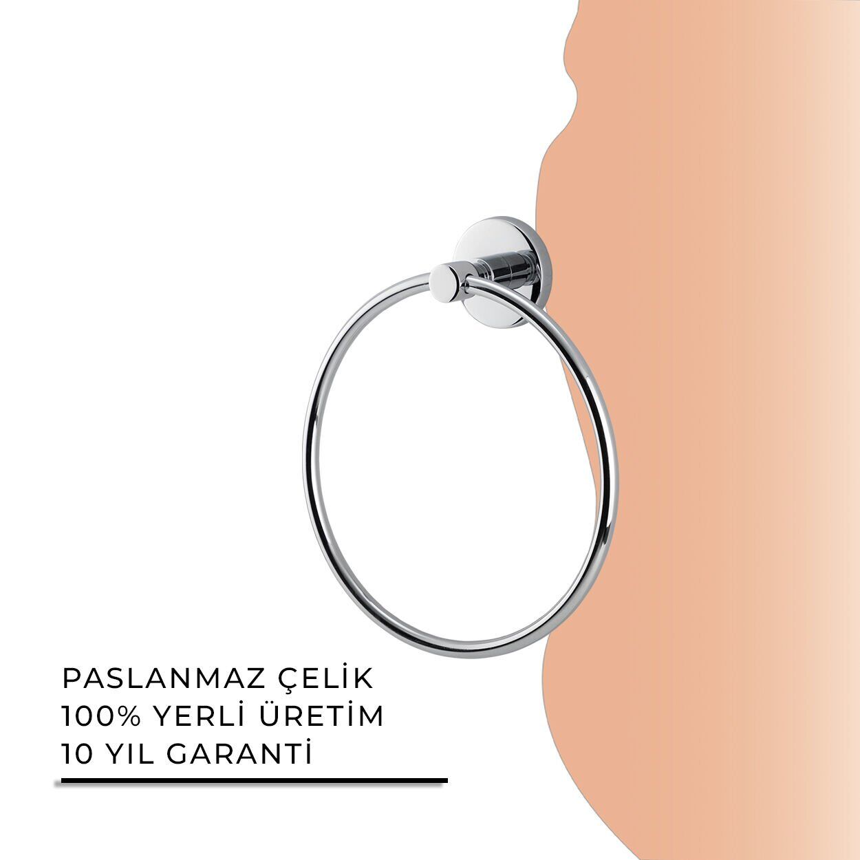 İGK YAPI - Çelik Banyo Flora Yuvarlak Havluluk (FL10-008)