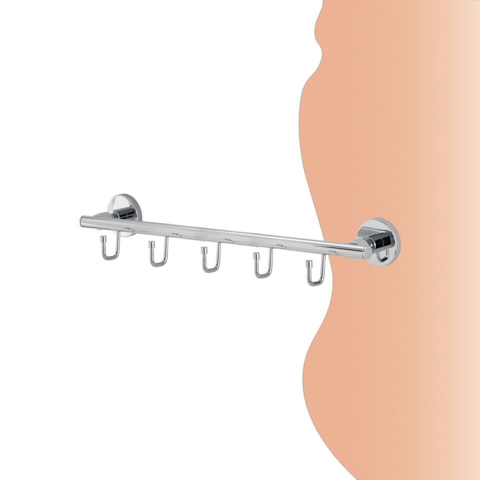 İGK YAPI - Çelik Banyo Flora Beşli Askılık (FL10-011)