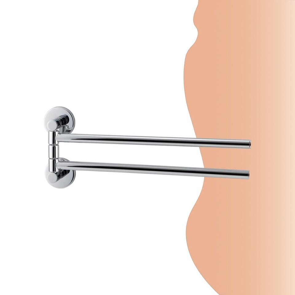 İGK YAPI - Çelik Banyo Flora İkili Döner Havluluk (FL10-023)