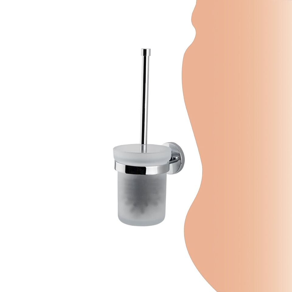 İGK YAPI - Çelik Banyo Flora Montajlı Klozet Fırçası (FL10-034)