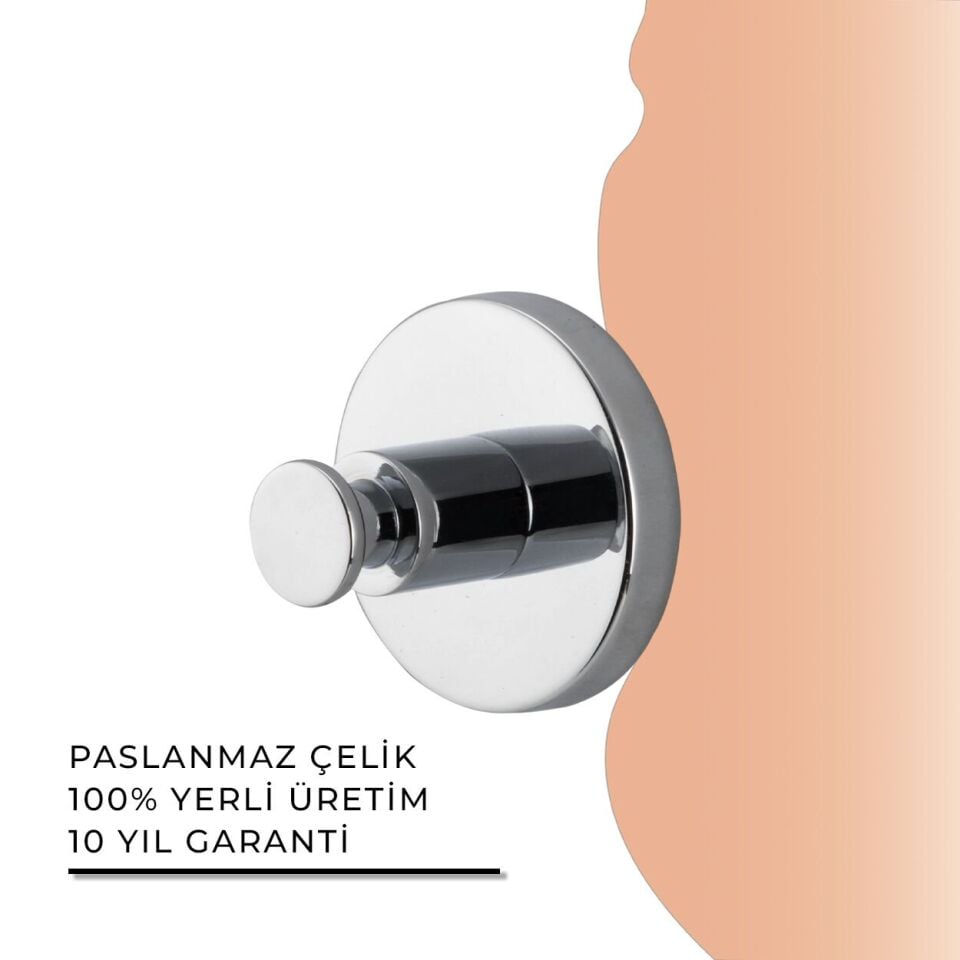 İGK YAPI - Çelik Banyo Flora Tekli Bornozluk (FL10-035)