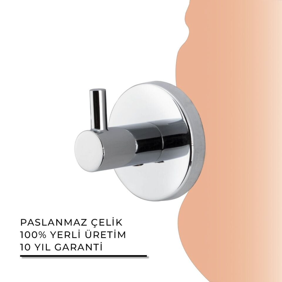 İGK YAPI - Çelik Banyo Flora Tekli Askılık (FL10-037)