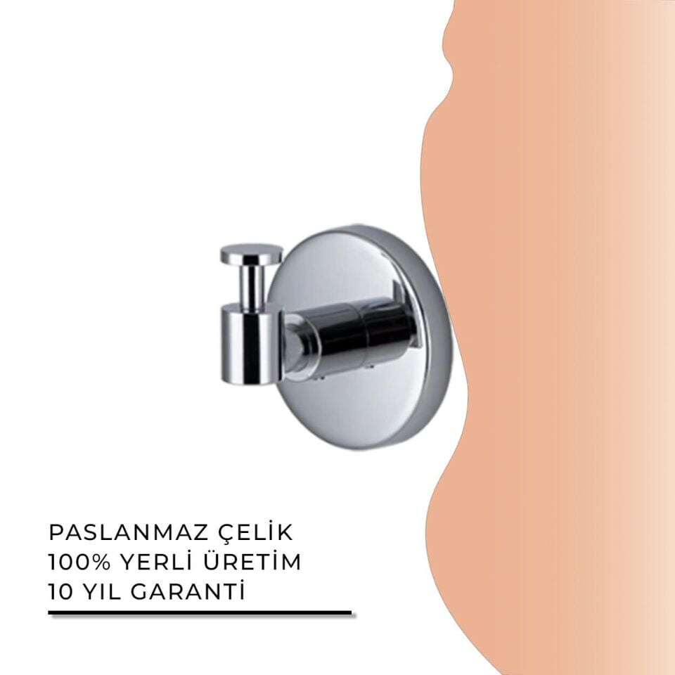 İGK YAPI - Çelik Banyo Flora Tekli Askılık (FL10-068)