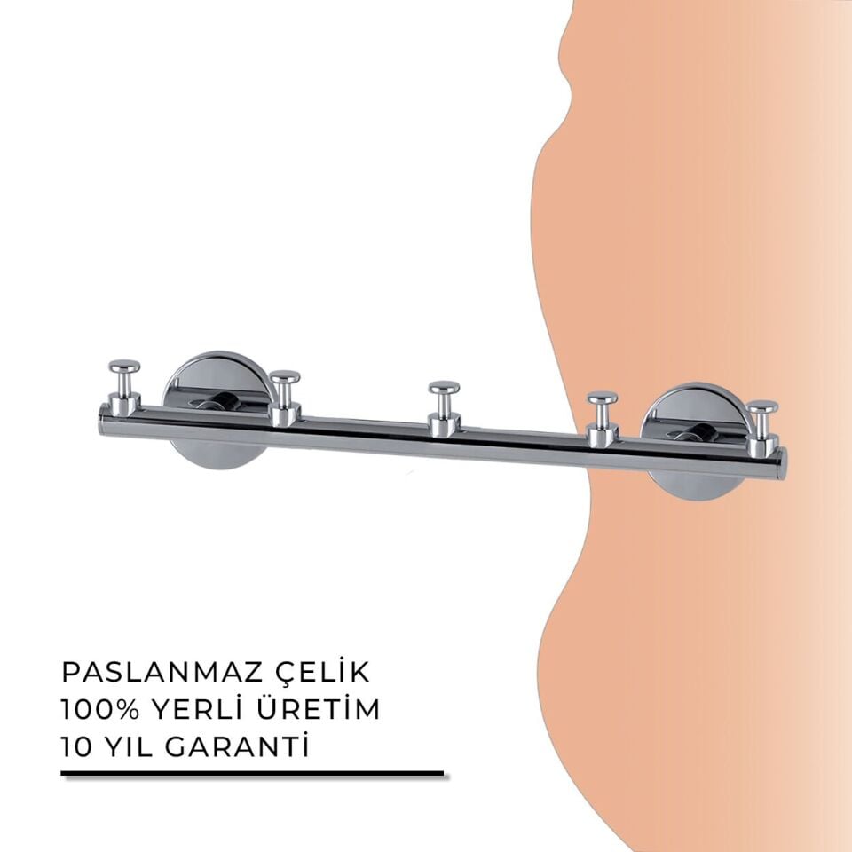 İGK YAPI - Çelik Banyo Flora Beşli Askılık (FL10-072)