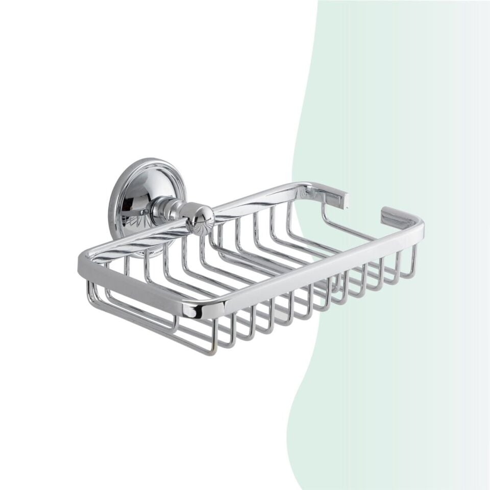 İGK YAPI - Çelik Banyo Mercan Rozetli Süngerlik 10X19CM (25-004)