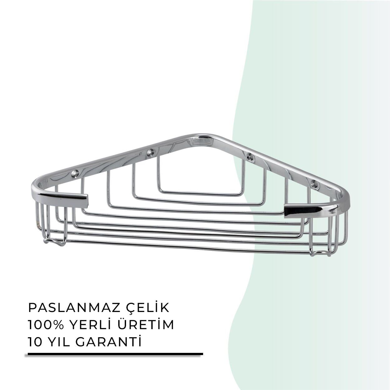 İGK YAPI - Çelik Banyo Efe Tekli Köşe Süngerlik 18X18CM (25-035)