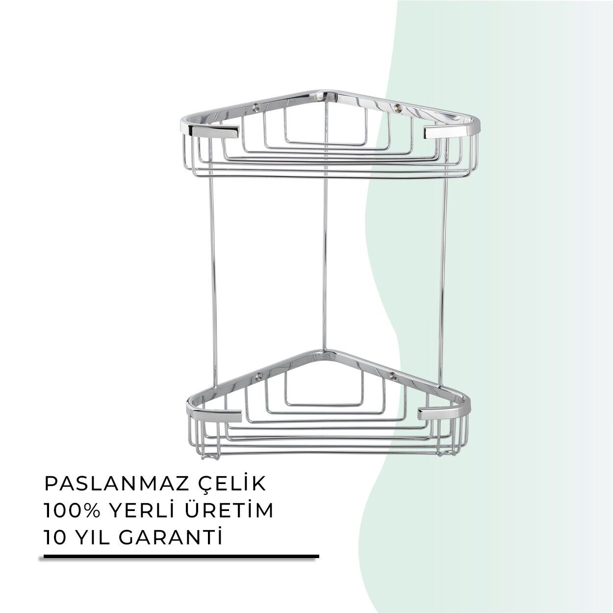 İGK YAPI - Çelik Banyo Efe İkili Köşe Süngerlik 18X18CM (25-039)