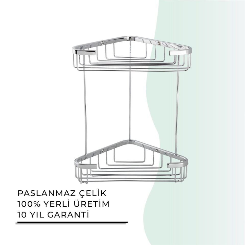 İGK YAPI - Çelik Banyo Efe İkili Köşe Süngerlik 18X18CM (25-039)