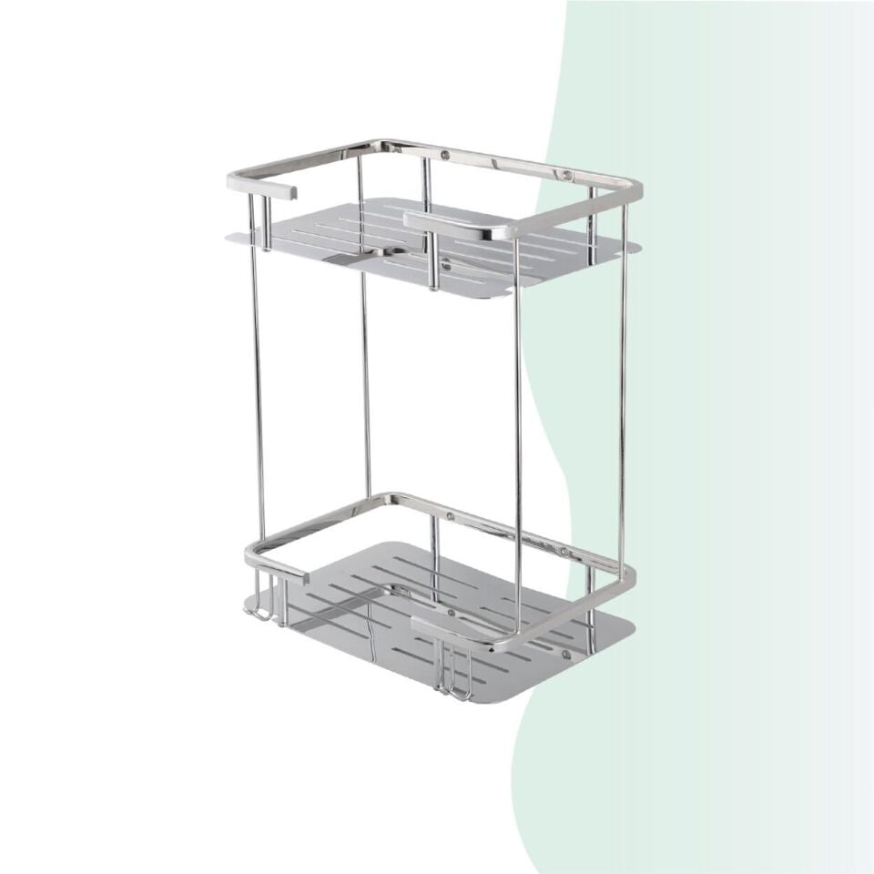 İGK YAPI - Çelik Banyo Lidya İkili Şampuanlık 15x22cm (MS10-042)