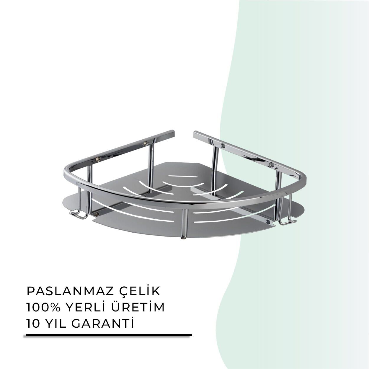 İGK YAPI - Çelik Banyo Marin Tekli Şampuanlık 19x19cm (MS10-045)