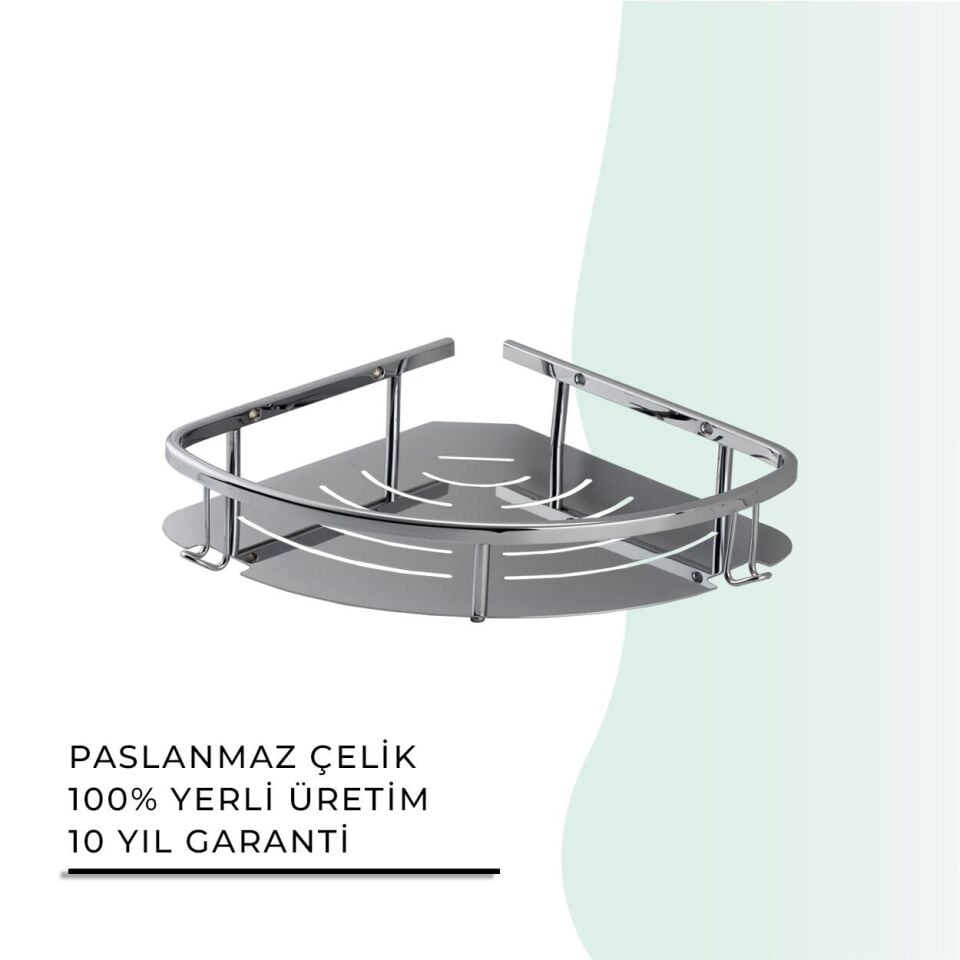 İGK YAPI - Çelik Banyo Marin Tekli Şampuanlık 19x19cm (MS10-045)