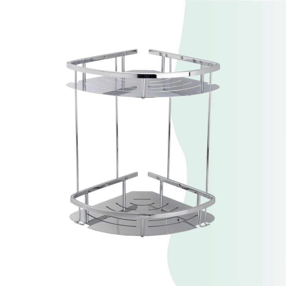 İGK YAPI - Çelik Banyo Marin İkili Şampuanlık 19x19cm (MS10-046)