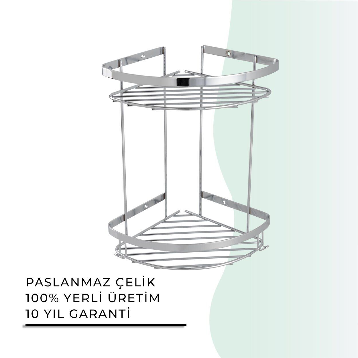 İGK YAPI - Çelik Banyo Zerrin İkili Süngerlik Paslanmaz 304 (P10-002)