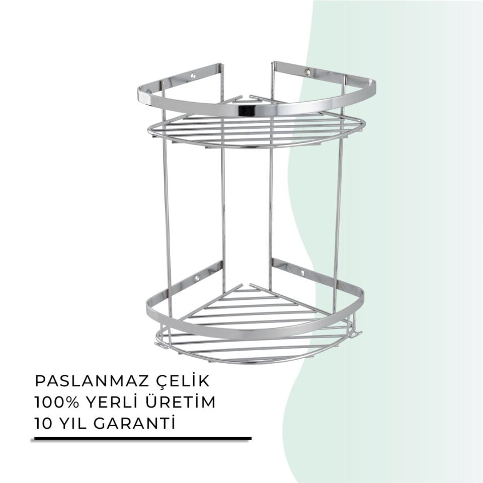 İGK YAPI - Çelik Banyo Zerrin İkili Süngerlik Paslanmaz 304 (P10-002)