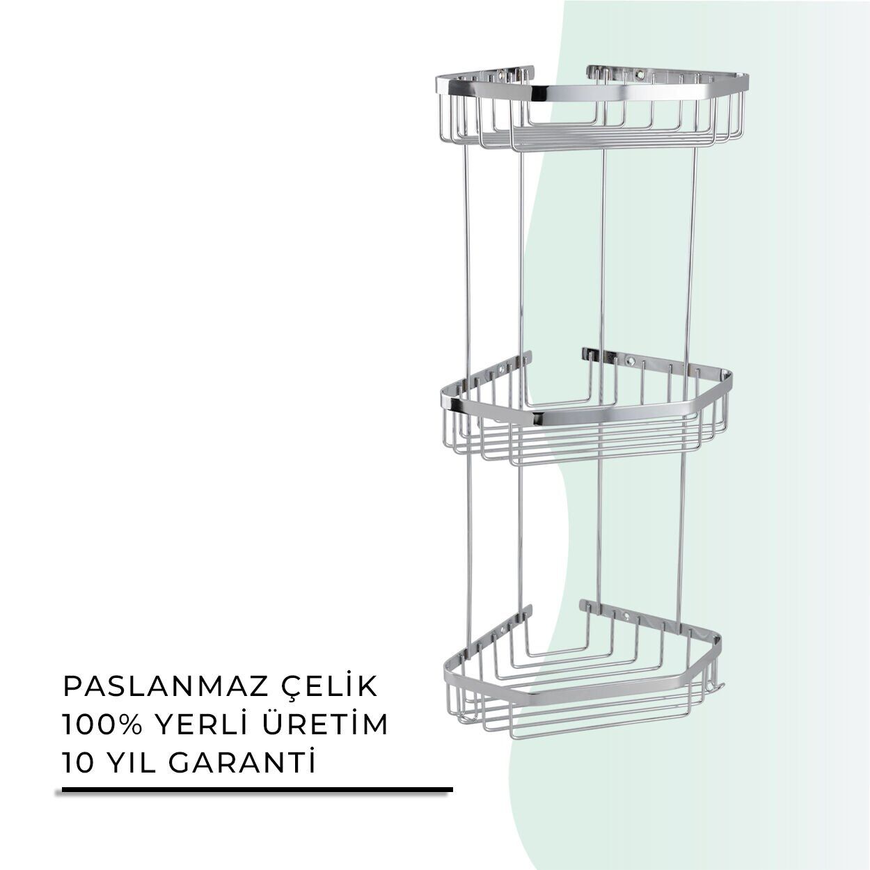 İGK YAPI - Çelik Banyo Erpa Üçlü Süngerlik Paslanmaz 304 (P10-021)