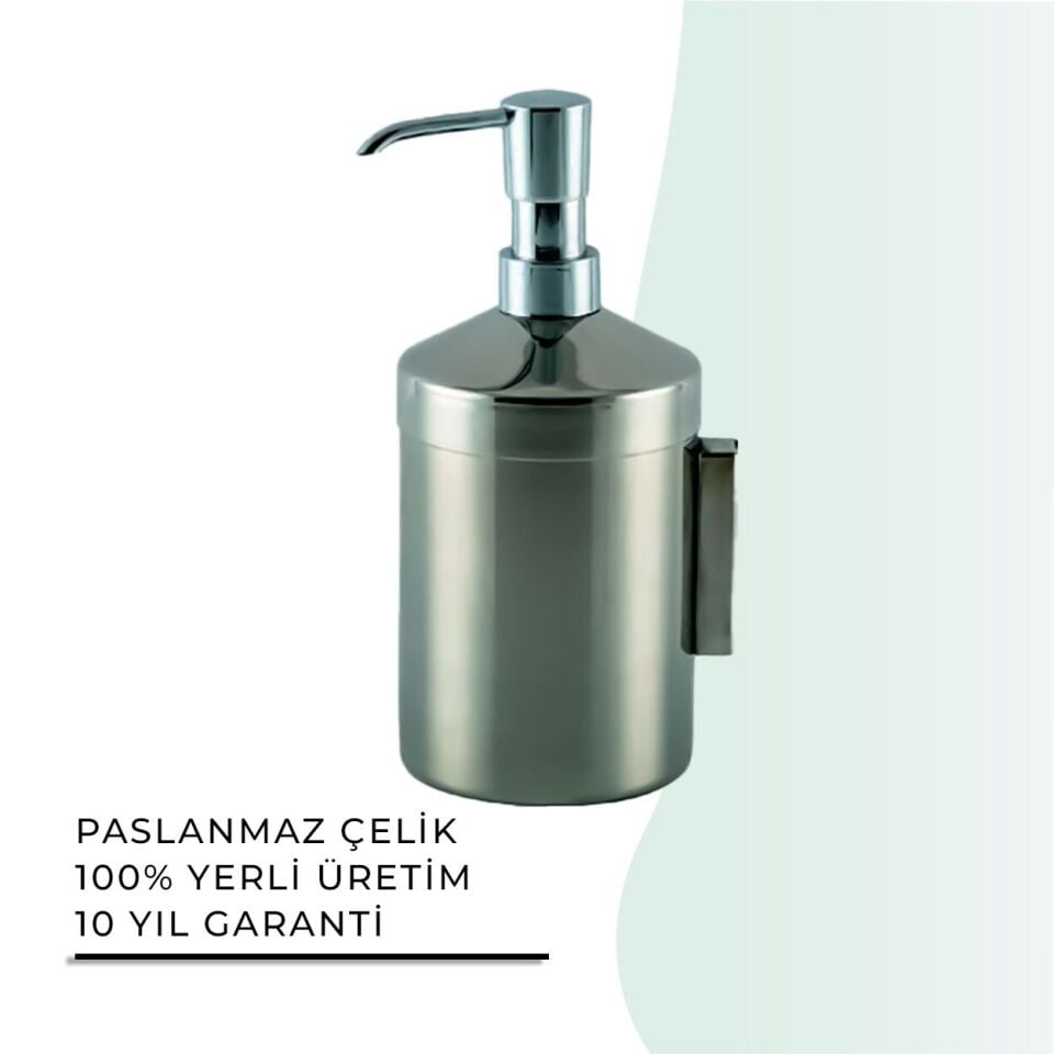 İGK YAPI - Çelik Banyo Krom Montajlı Sıvı Sabunluk (50-027)