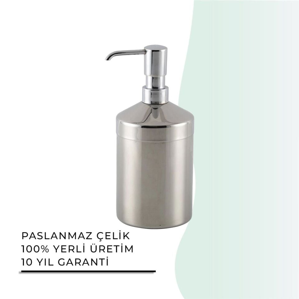 İGK YAPI - Çelik Banyo Esmer Krom Set Üstü Sıvı Sabunluk (50-028)