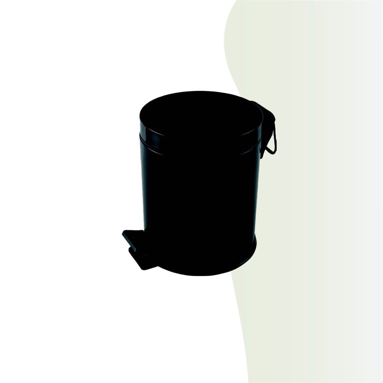 İGK YAPI - Çelik Banyo Pedallı Çöp Kovası 3lt Mat Siyah 430 (70-012.4)