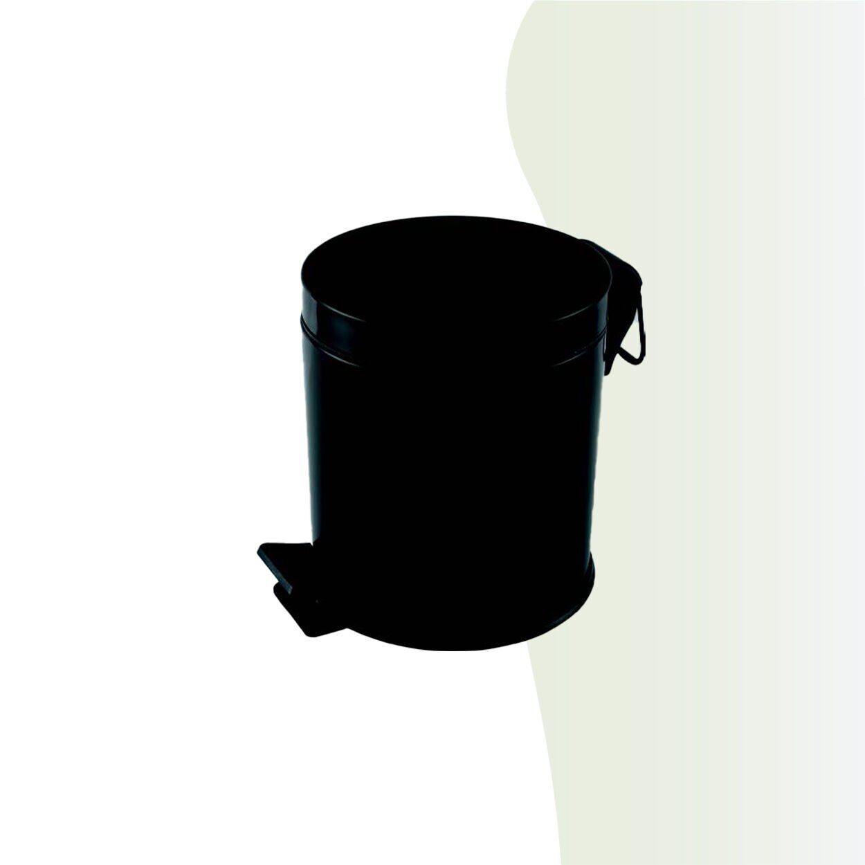 İGK YAPI - Çelik Banyo Pedallı Çöp Kovası 5lt Mat Siyah 430 (70-013.4)