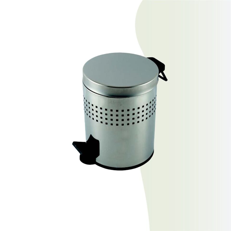 İGK YAPI - Çelik Banyo Pedallı Delikli Çöp Kovası 3lt 430 (70-075)