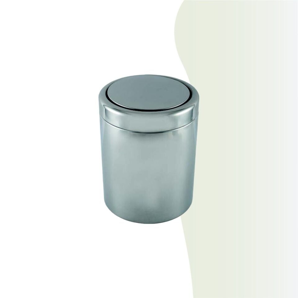 İGK YAPI - Çelik Banyo Pratik Çöp Kovası 7lt 430 (70-116)