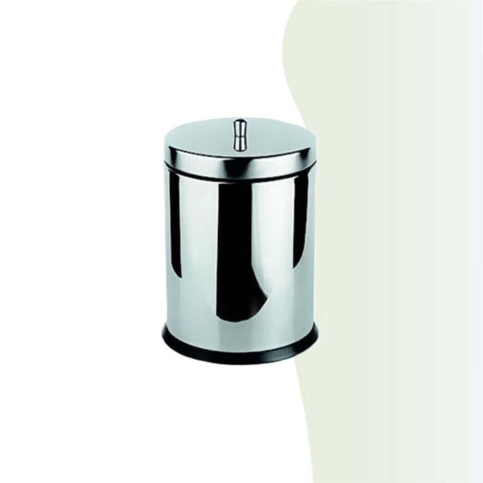 İGK YAPI - Çelik Banyo Kapaklı Çöp Kovası 3lt 430 (70-167)