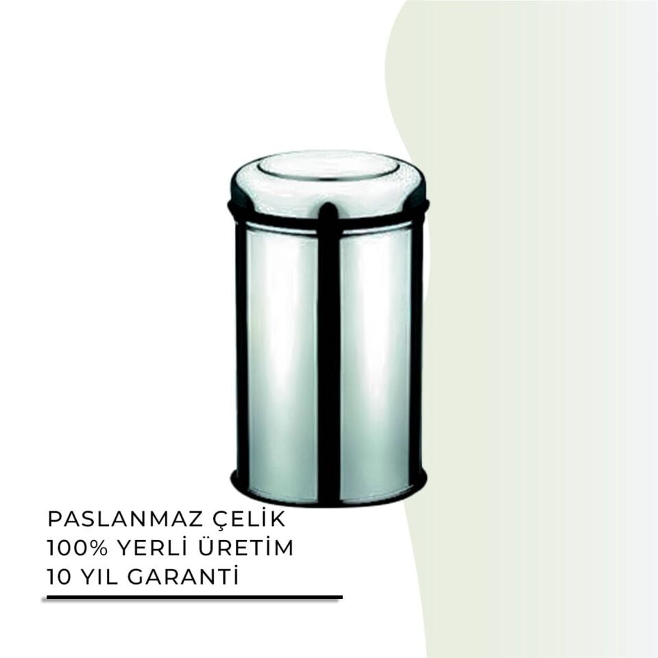 İGK YAPI - Çelik Banyo Pratik Paslanmaz Çöp Kovası 5lt 430 (70-179)