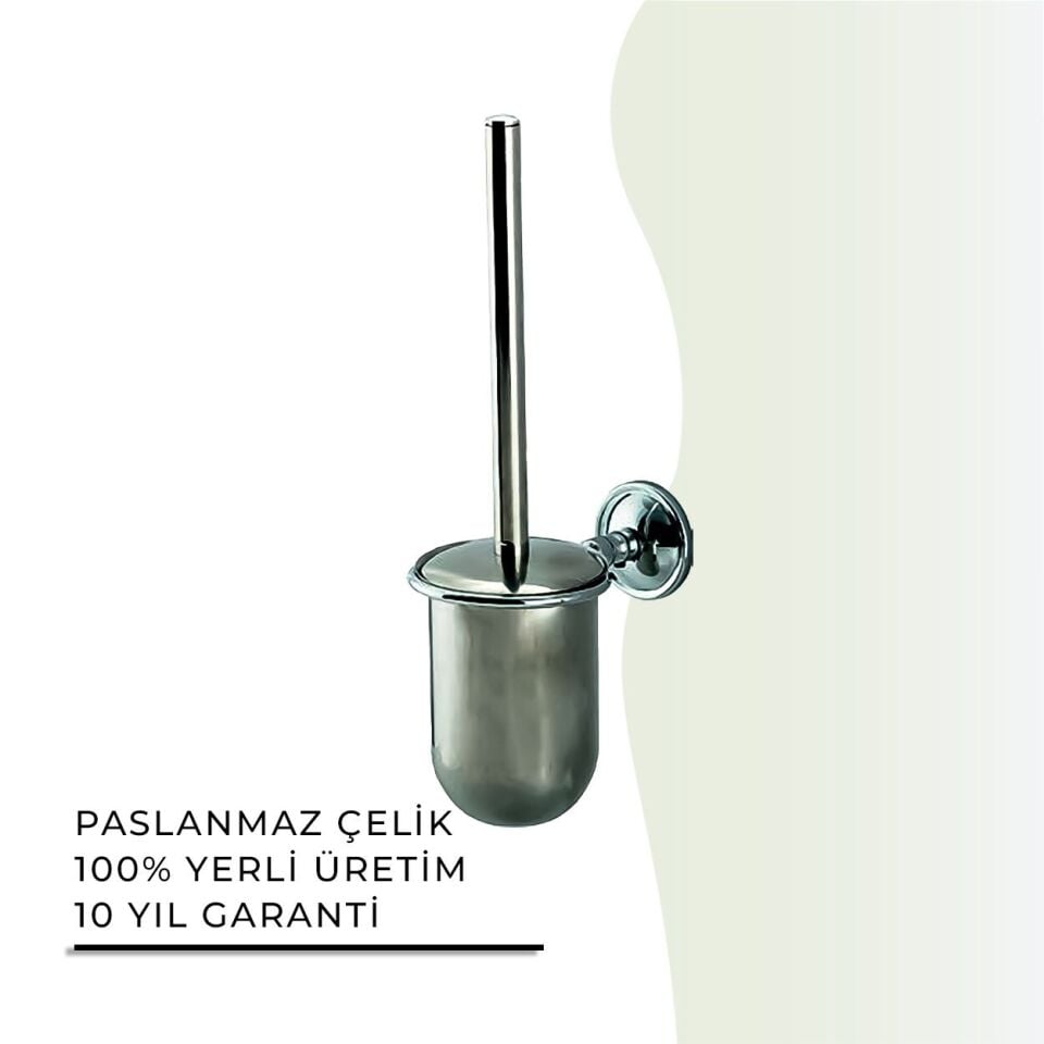 İGK YAPI - Çelik Banyo Güz Montajlı Klozet Fırçası (70-046)