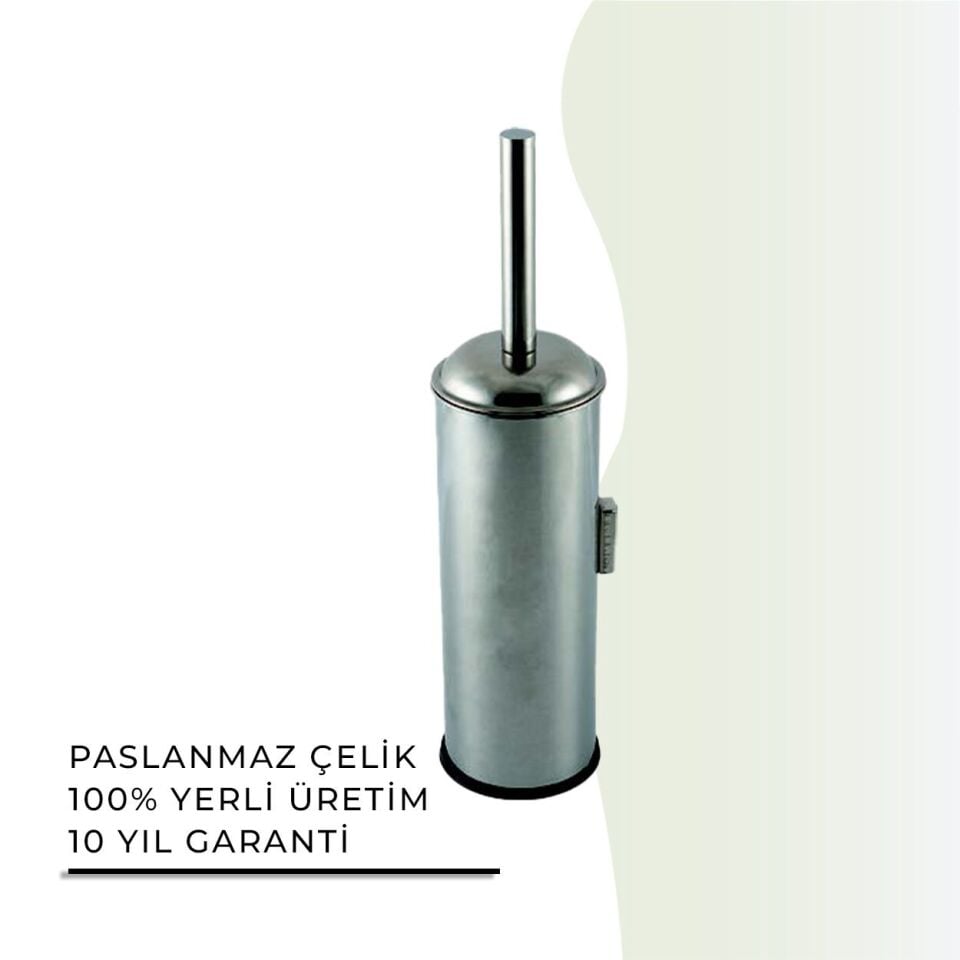 İGK YAPI - Çelik Banyo Eko Bombe Kapak Montajlı Klozet Fırçası 430 (70-173)