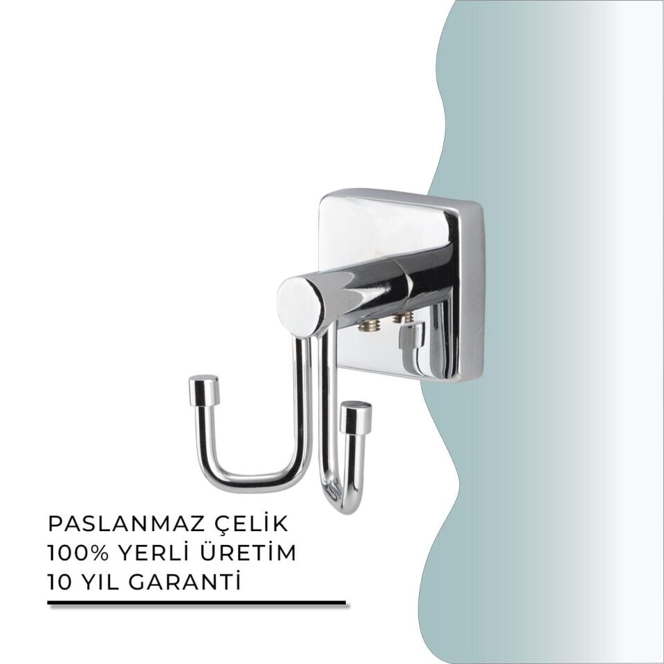 İGK YAPI - Çelik Banyo Vizyon Bornozluk Çiftli (VZ10-002)