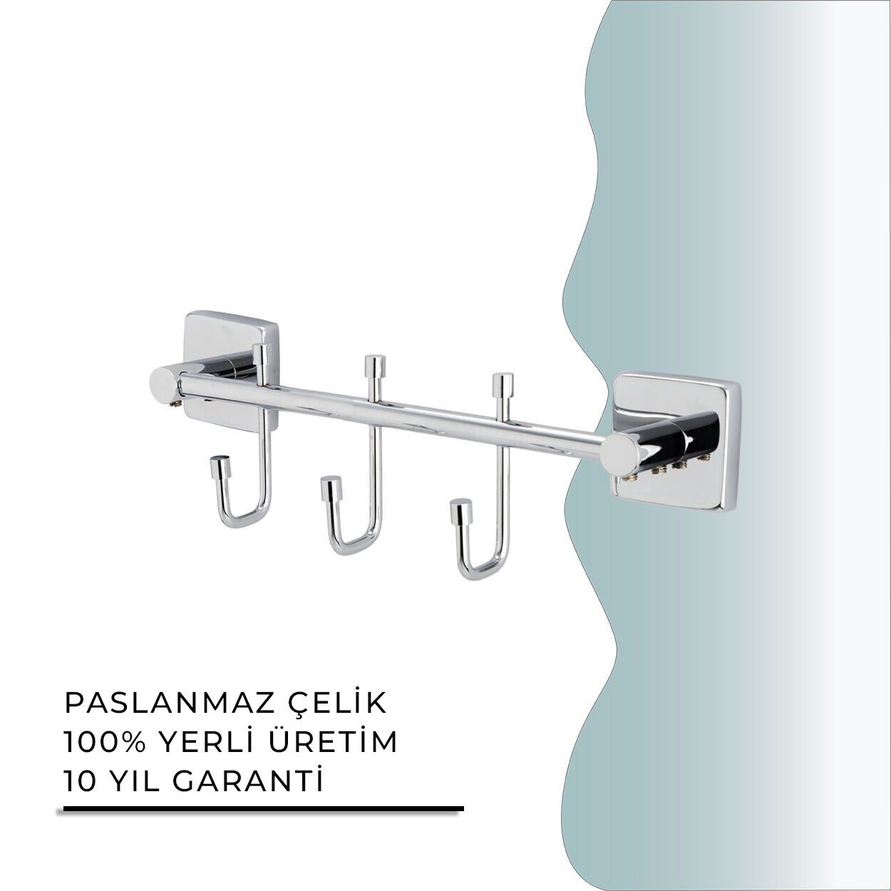 İGK YAPI - Çelik Banyo Vizyon Üçlü Askılık (VZ10-009)