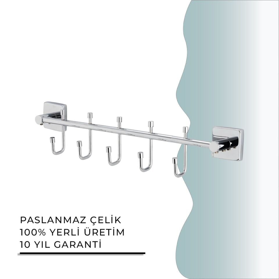 İGK YAPI - Çelik Banyo Vizyon Beşli Askılık (VZ10-011)