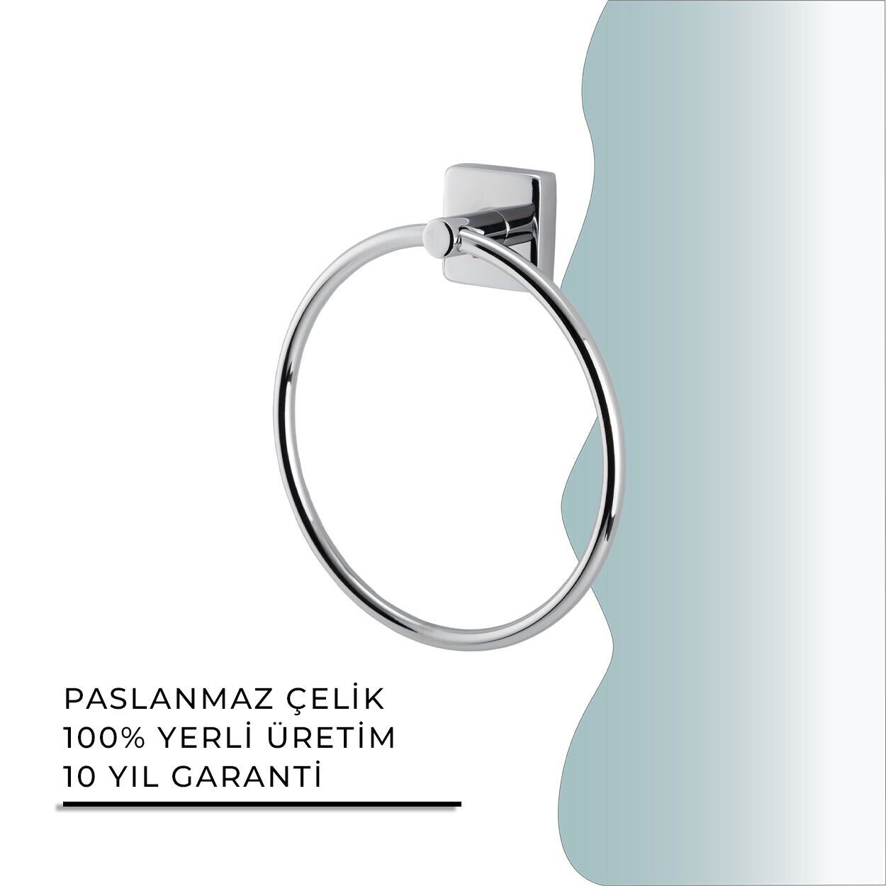 İGK YAPI - Çelik Banyo Vizyon Yuvarlak Havluluk (VZ10-019)