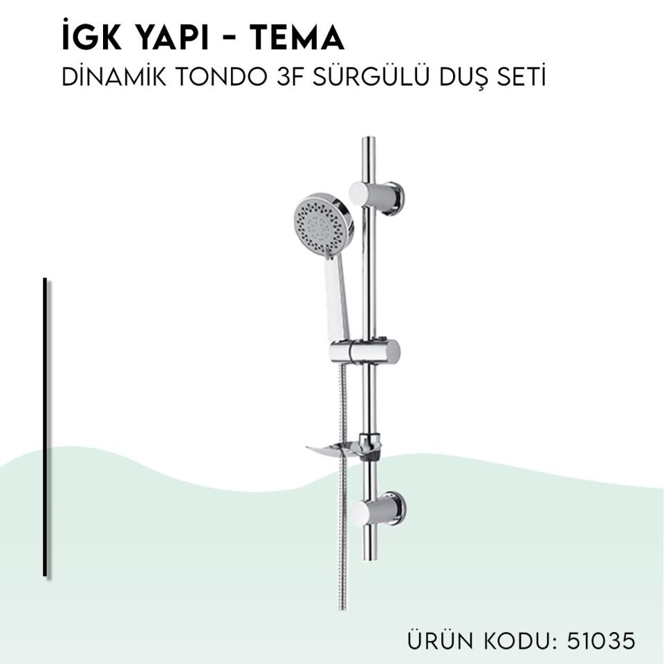 BANYOLİA - TEMA Dinamik Tondo Sürgülü Duş Seti (51035)