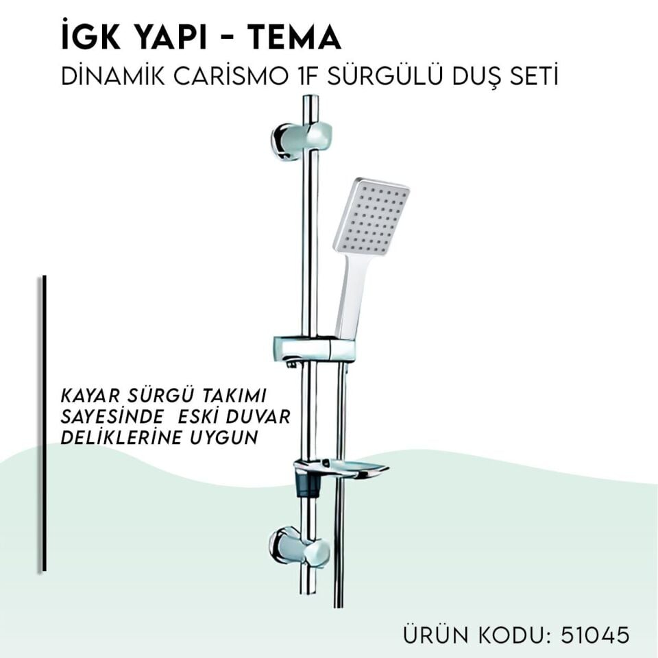 BANYOLİA - TEMA Dinamik Carismo Sürgülü Duş Seti (51045)