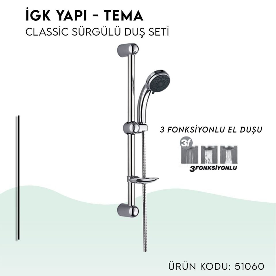 BANYOLİA - TEMA Classic Sürgülü Duş Seti (51060)