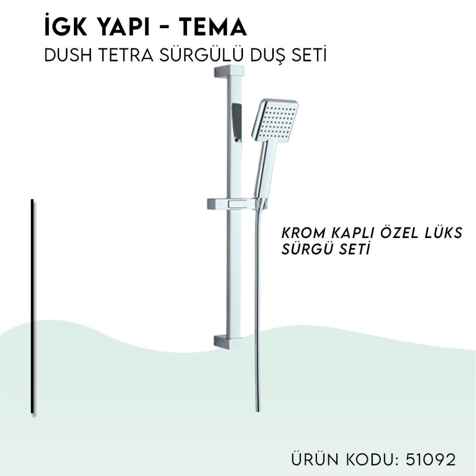 BANYOLİA - TEMA Dush Tetra Sürgülü Duş Seti (51092)