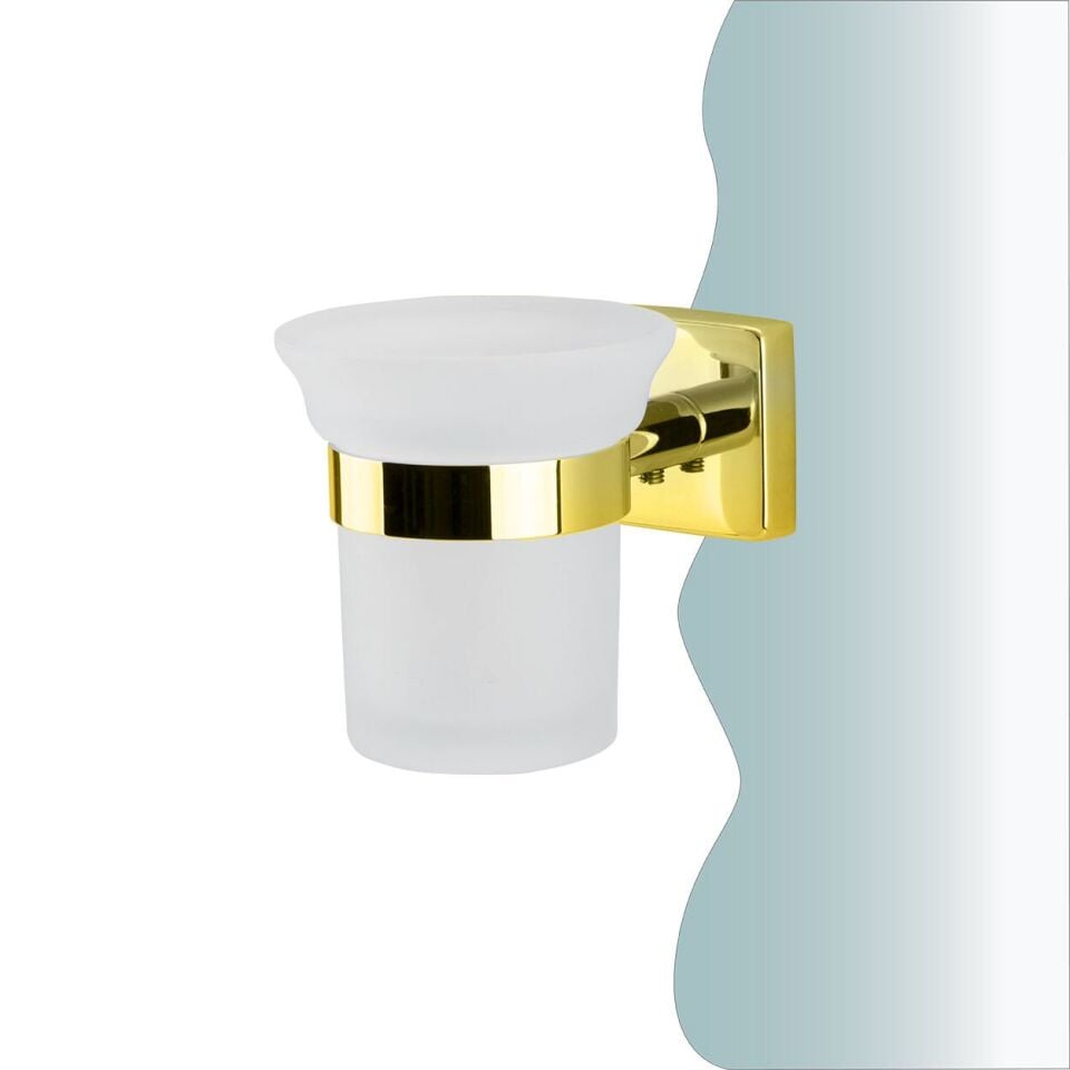 İGK YAPI - Çelik Banyo Vizyon Gold Montajlı Diş Fırçalık (VZ10-004.1)