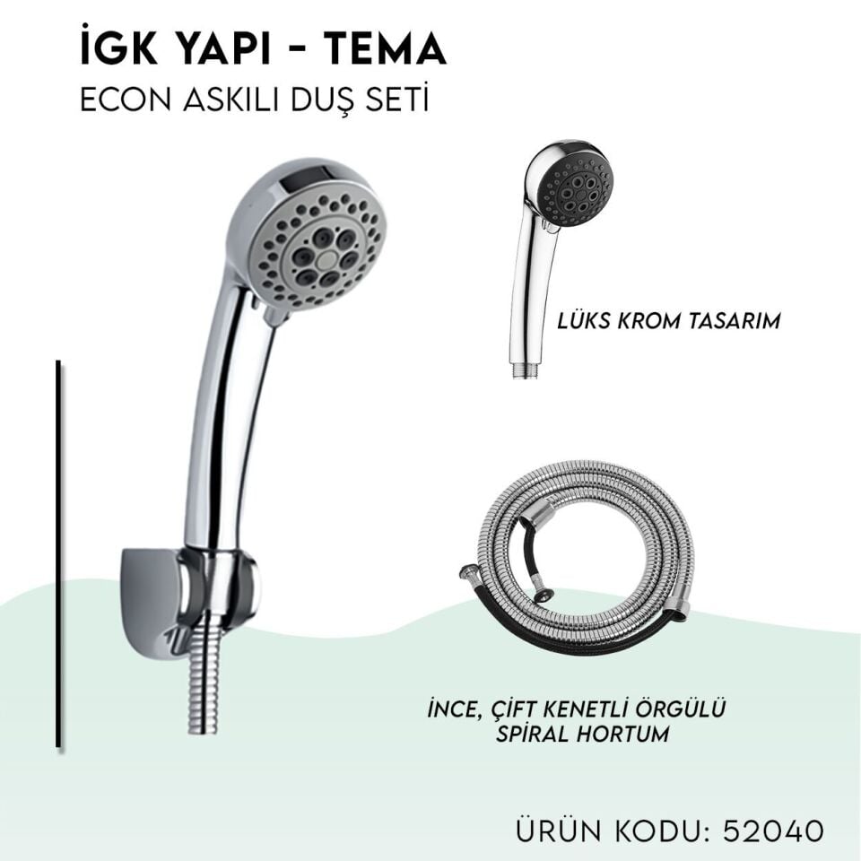 BANYOLİA - TEMA Econ Askılı Duş Seti (52040)