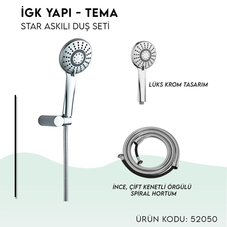 BANYOLİA - TEMA Star Askılı Duş Seti (52050)
