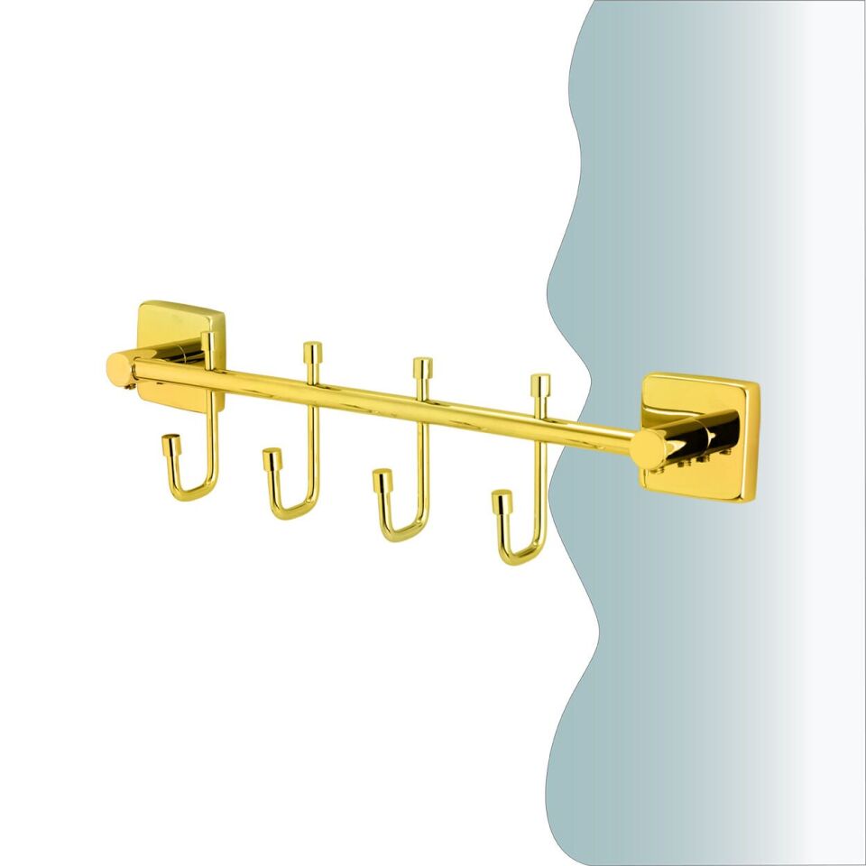 İGK YAPI - Çelik Banyo Vizyon Gold Dörtlü Askılık (VZ10-010.1)