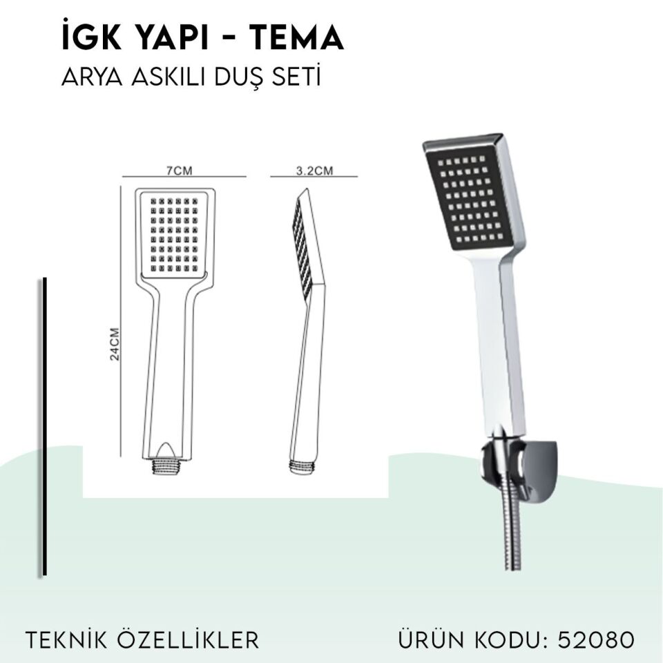 BANYOLİA - TEMA Arya Askılı Duş Seti (52080)