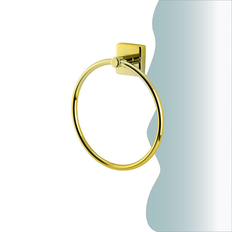 İGK YAPI - Çelik Banyo Vizyon Gold Yuvarlak Havluluk (VZ10-019.1)