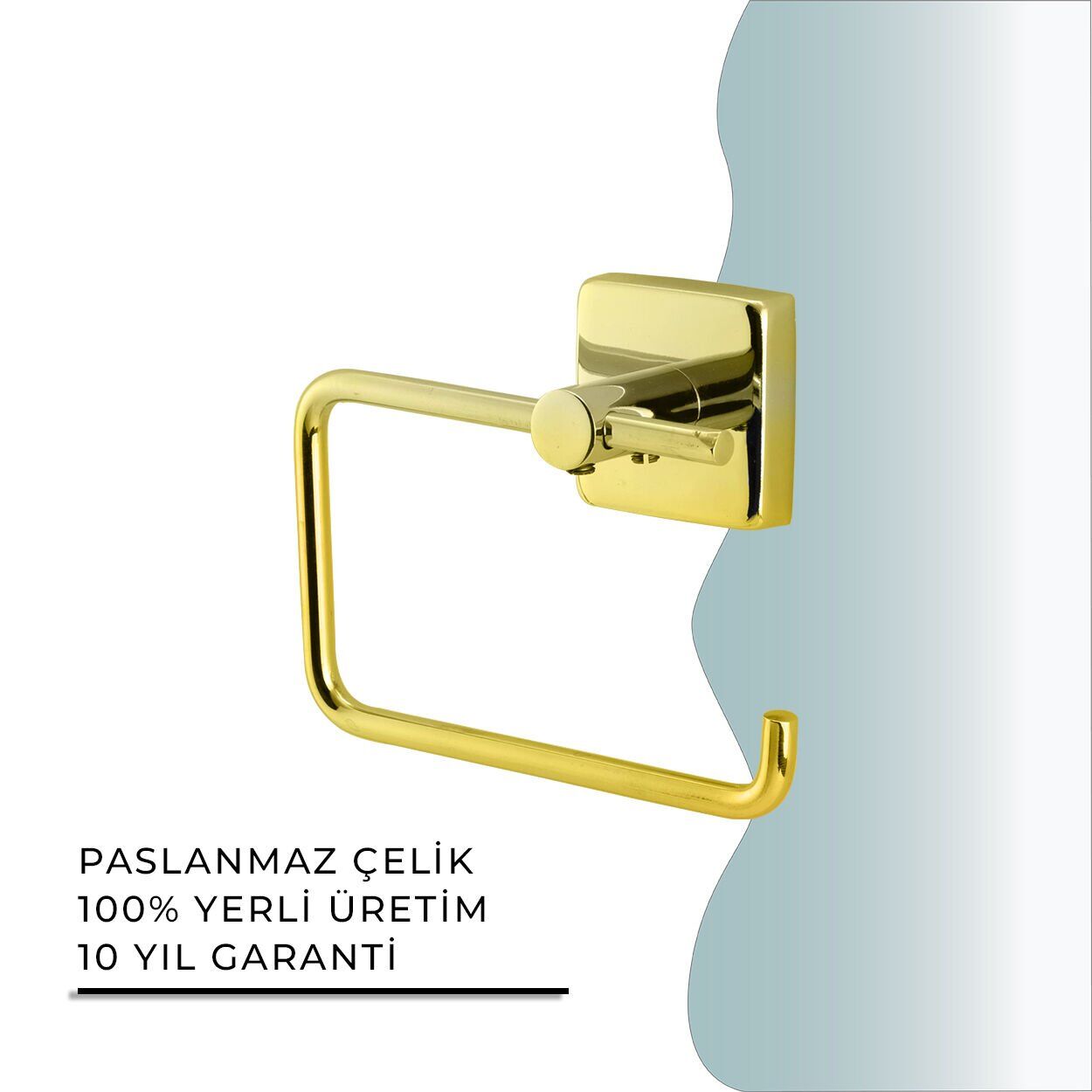 İGK YAPI - Çelik Banyo Vizyon Gold Açık Tuvalet Kâğıtlığı (VZ10-022.1)