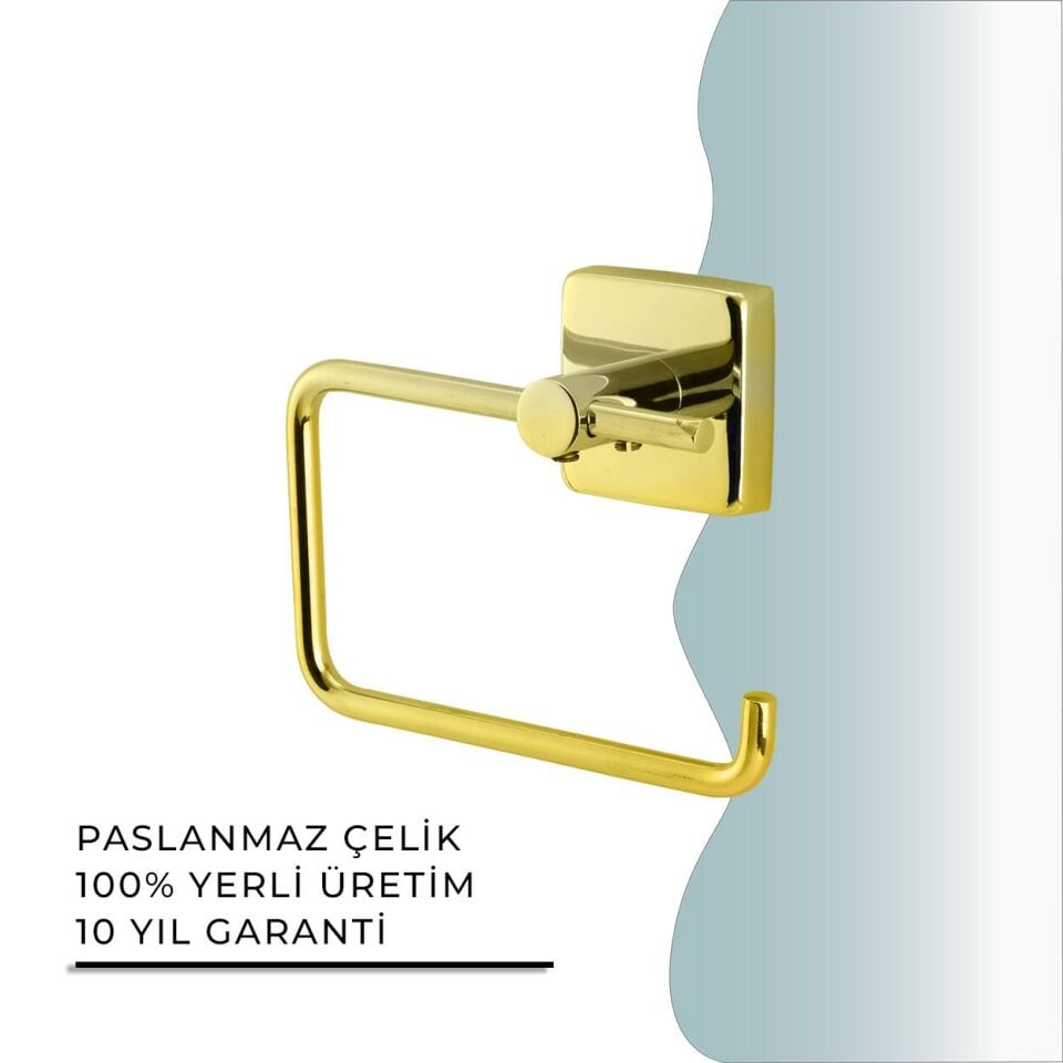 İGK YAPI - Çelik Banyo Vizyon Gold Açık Tuvalet Kâğıtlığı (VZ10-022.1)