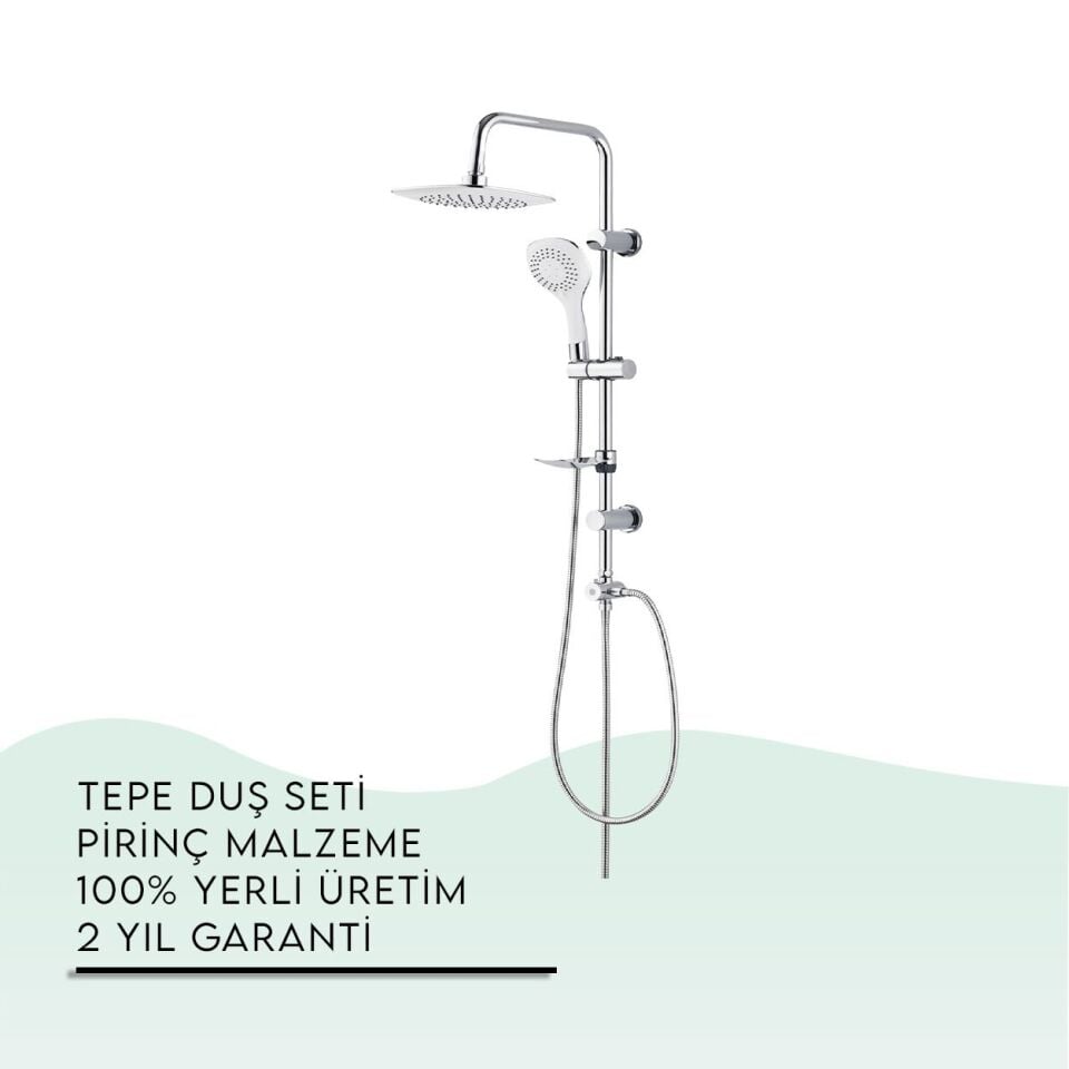 BANYOLİA - TEMA Rain Bianco Tepe Duş Seti (53276)