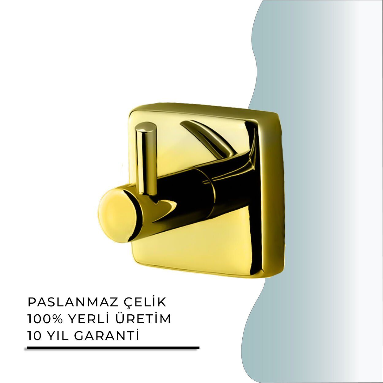 İGK YAPI - Çelik Banyo Vizyon Gold Tekli Askılık (VZ10-036.1)