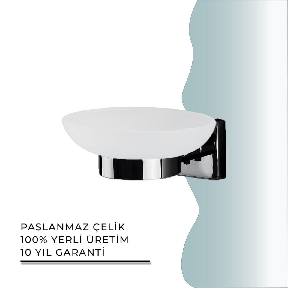 İGK YAPI - Çelik Banyo Vizyon Mat Siyah Montajlı Sabunluk (VZ10-003.4)